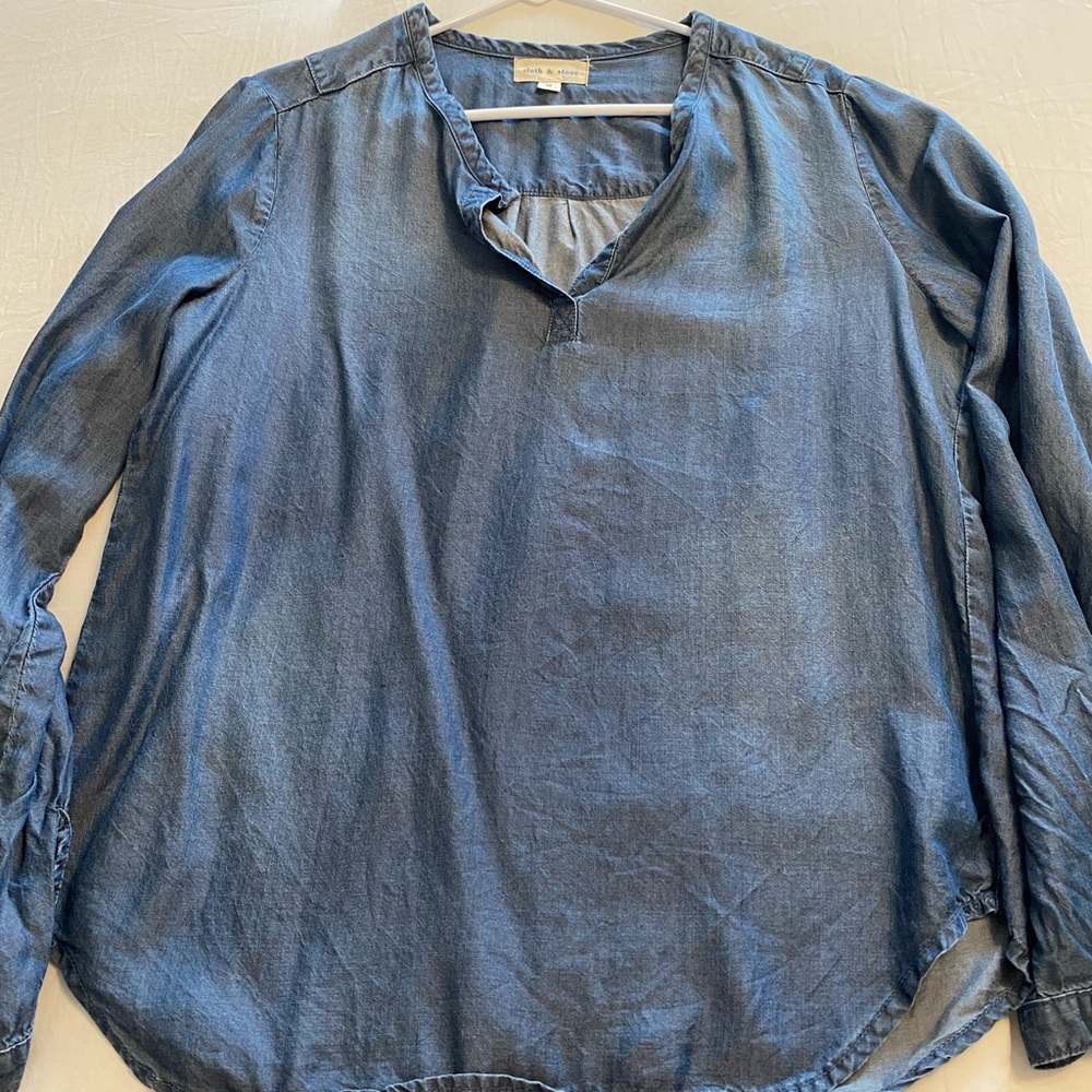 Cloth and Stone brushed soft denim tunic